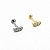 Piercing Labret em Titânio Folhas Zircônia - Imagem 2