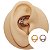 Piercing Argola em Titânio Zircônia Oval - Imagem 1