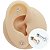 Piercing Microbell Reto em Aço PVD Quadrado Bola 3mm Minimalista - Imagem 1