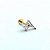 Piercing Labret Ouro 18K Raio - Imagem 3