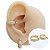 Piercing Microbell Ouro 18K Half Moon Triple - Imagem 1
