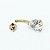 Piercing Banana Titânio Gota 2 Zircônias - Imagem 5