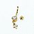 Piercing Banana Titânio Zircônia Pingente Cisne - Imagem 5