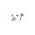 Piercing Microbell Ouro 18K Diamond Flat - Imagem 2