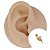 Piercing Labret Plug em Ouro Five Haste Titânio - Imagem 1