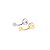 Piercing Banana em Titânio Com Strass Cristal Batterye - Imagem 2