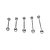 Piercing Barbell RE em Titânio PVD 1.2x4mm - Imagem 2