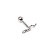 Piercing Microbell em Aço Cirúrgico Cobra - Imagem 3
