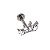 Piercing Labret em Titânio Four Navete Zircônia - Imagem 3