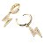 Brinco Folheado Clicker Raio - Imagem 2