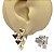Brinco Ear Jacket Folheado Cascata Coração - Imagem 1