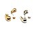 Dupla Brinco Folheado Gota Silver Gold - Imagem 3