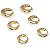 Mix Brincos Folheado Argola Textura Wood - Imagem 3