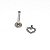 Piercing Labret em Titânio Coração Balls - Imagem 7