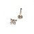 Piercing Labret em Aço Círurgico Borboleta Zircônia - Imagem 5