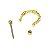 Piercing Argola Barbell Folheado Coração Zircônia - Imagem 6