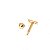 Piercing Microbell em Ouro 18k Barrinha Três Zircônias - Imagem 3