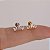 Piercing Labret Ouro 18K Cascata Lovely 5 Zircônias - Imagem 2