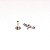 Piercing Labret Ouro 18K Cascata Flower 8 Zircônias - Imagem 7