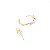 Brinco Argola Clicker Folheado Pingente Losango - Imagem 2