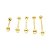 Piercing Barbell RE em Aço PVD 1,6x6mm - Imagem 2