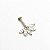 Piercing Labret em Titânio Californiano Flower Zircônias - Imagem 4