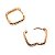 Mix de Brincos Argola Clicker Folheado Square Quadrado Liso - Imagem 4