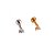 Piercing Labret em Titânio Mini Trilion Plug 1.0mm - Imagem 2