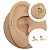 Piercing Microbell Cascata Ouro 18K Five Curve - Imagem 1