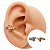 Piercing Argola Folheado Fake Zircônias Shiny - Imagem 1