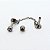 Piercing Labret Duplo em Aço Cirurgico PVD com Corrente - Imagem 4