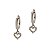 Brinco Argola Folheado Clicker Coração Zircônia - Imagem 2