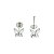 Piercing Labret Plug em Titânio Borboleta Zircônia - Imagem 4