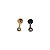 Piercing Australiano Labret em Aço Plug PVD 0,8mm Cone - Imagem 2