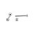 Piercing Australiano em Aço 0,8mm Com Zircônia - Imagem 4