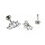 Piercing Labret em Titânio Eclipse Lumière Zircônias - Imagem 3