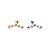 Piercing Labret Cascata em Titânio Estrela com duas Zircônias - Imagem 2