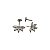 Piercing Labret em Titânio Plug Californiano Flower Zircônias - Imagem 3