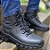 Bota Arizona em Couro Legítimo Reforçado Resistente com C.A. - Preto - Ouro - Imagem 4