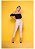 Calça Feminina Creme Clochard Com Cinto - Imagem 1