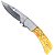 Canivete Inox Cabo de Resina Mangalarga - Amarelo - Imagem 4