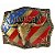 Fivela Country Long Horn USA 016 - Ouro Velho Vermelho - Imagem 3