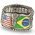Fivela Country Brasil USA 030 - Prata - Imagem 9