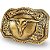 Fivela Country Long Horn 025 - Ouro Velho - Imagem 9