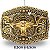 Fivela Country Long Horn Ferradura 045 8x6 - Ouro Velho - Imagem 3