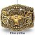 Fivela Country Long Horn Ferradura 045 8x6 - Ouro Velho - Imagem 5