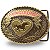 Fivela Country Cowgirl Up 046 8x5 - Ouro Velho - Imagem 5