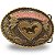 Fivela Country Cowgirl Up 046 8x5 - Ouro Velho - Imagem 3
