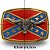 Fivela Country Longhorn 047 8x6 - Vermelho Azul - Imagem 5