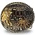 Fivela Country Rodeo Cowboys 052 7x6 - Prata Dourado - Imagem 2